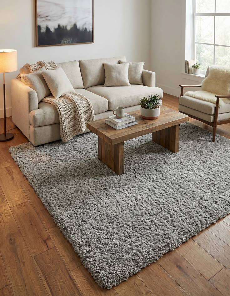 Detail image of  8' x 8' Infinity Shag Square Rug