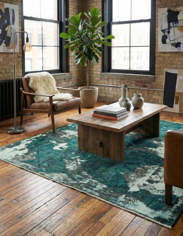 5' x 6' 6 Hand Knotted Ultra Vintage Persian Wool Rug