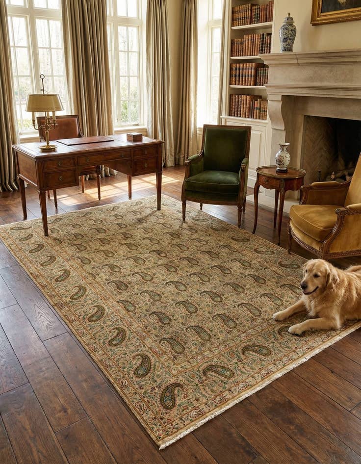 Detail image of  4' 9 x 8' 4 Kerman Rug