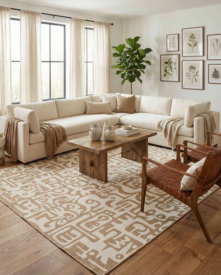 10' x 14' Easy-Clean Modern Indoor / Outdoor Rug