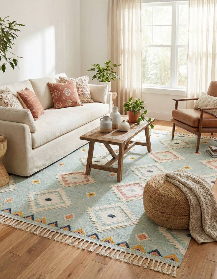 Detail image of  10' x 13' 1  Hand Woven Arizona Wool Rug