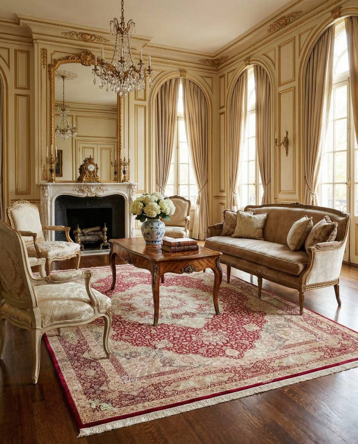 Detail image of 9' 8 x 12' 10 Hand Knotted Qom Silk Persian Rug