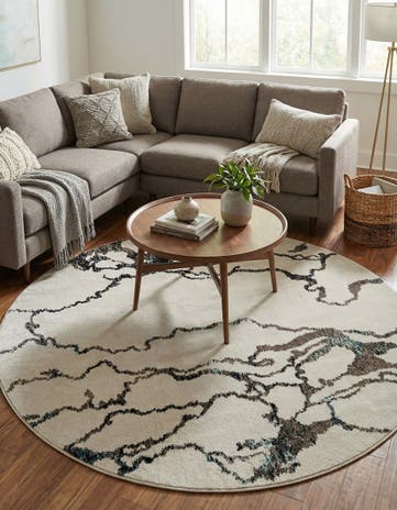 Ivory Madeline Round Rug