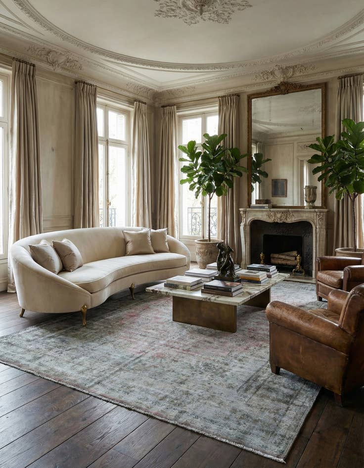 Detail image of 9' 7 x 13' Vintage Royal Wool Rug