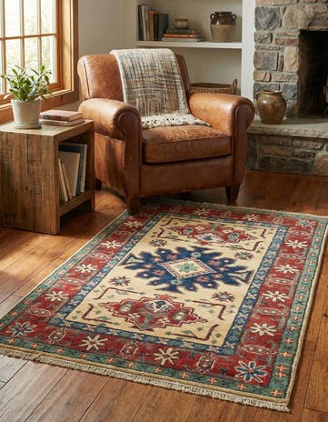 2' 7 x 3' 9 Hand Knotted Kazak Rug
