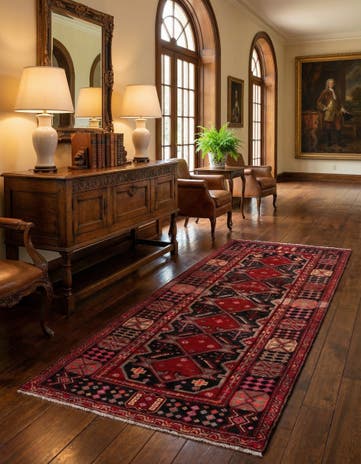 4' 10 x 9' 4 Hamedan Wool Rug