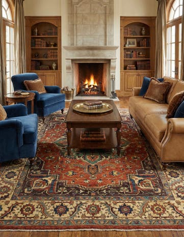 8' 4 x 10' 11 Serapi Wool Rug