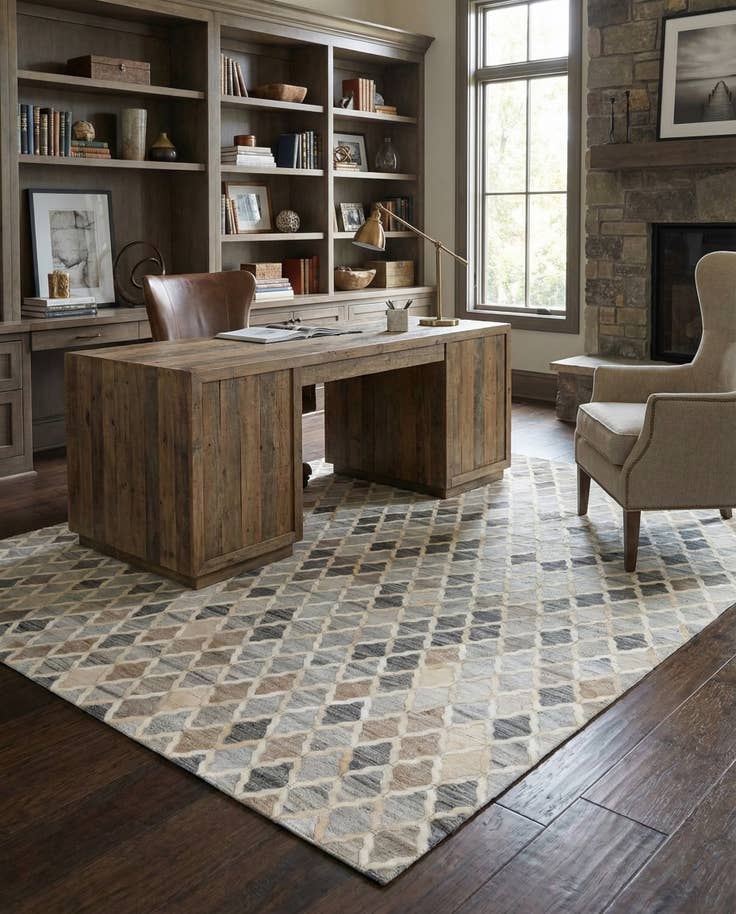 Detail image of 8' 1 x 9' 11 Cowhide - Patchwork Rug