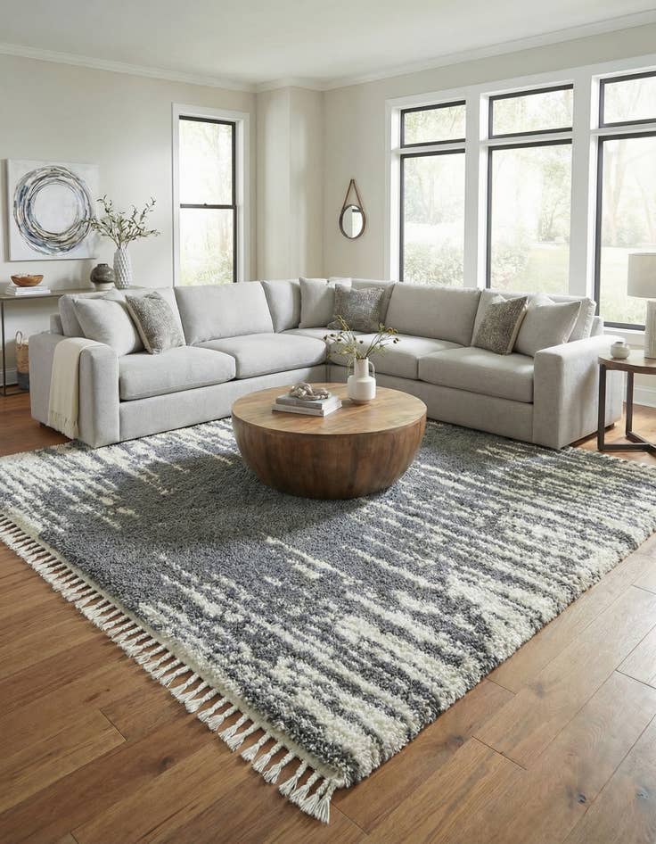 Detail image of 10' x 10' Serenity Shag Square Rug