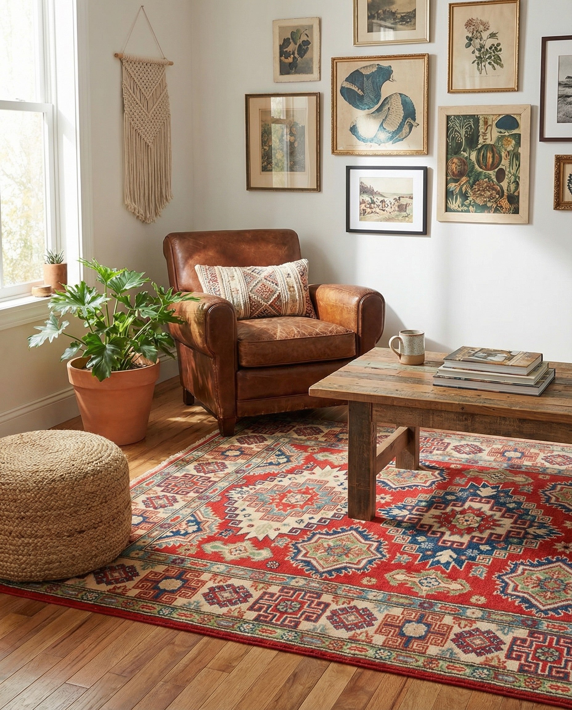 120cm x 180cm Hand Knotted Kazak Rug