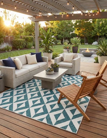 9' x 12' Easy-Clean Jill Zarin Napa Indoor / Outdoor Rug
