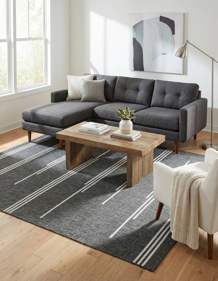 Detail image of 10' x 10'  Washable Modern Indoor / Outdoor Square Rug