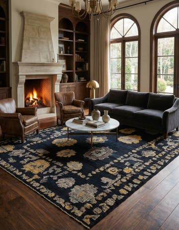 10' 3 x 14' Hand Knotted Oushak Wool Rug