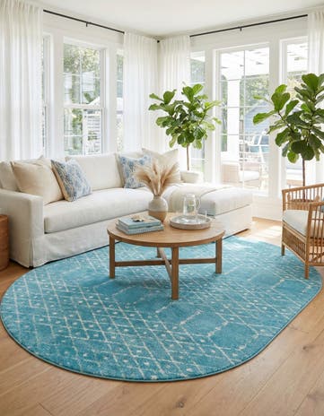 7' 10 x 10' Paxon Trellis Oval Rug
