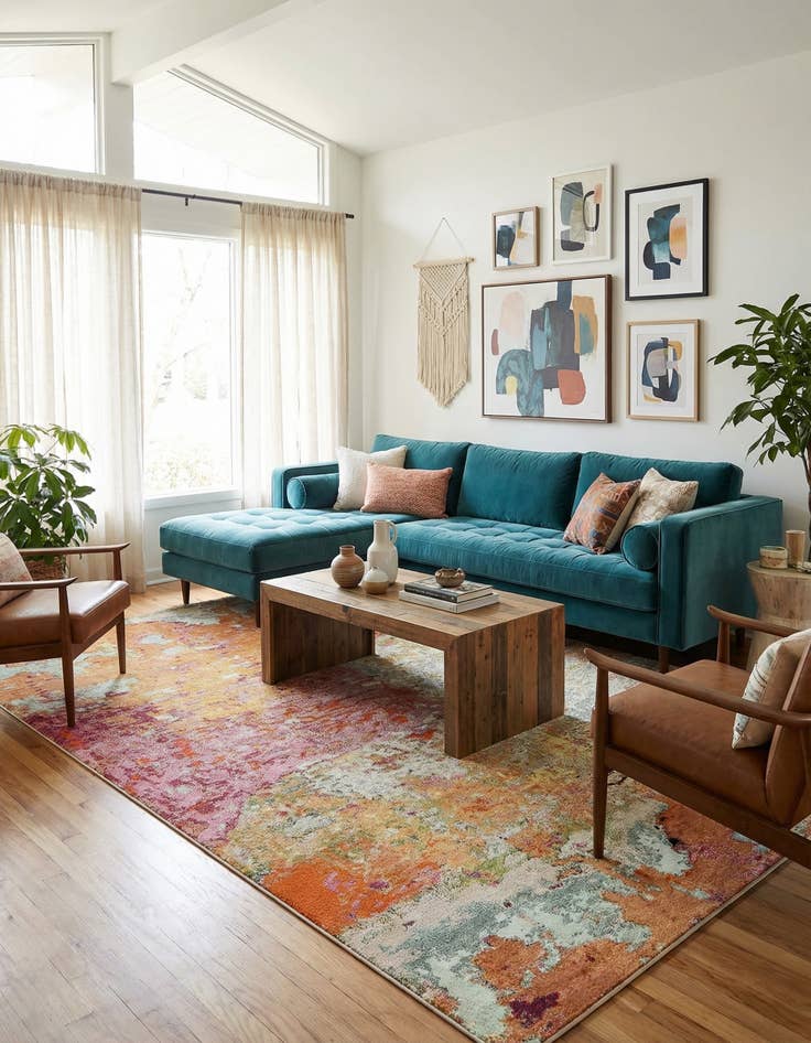 Detail image of  10' 6 x 16' 5  Washable Theia Rug