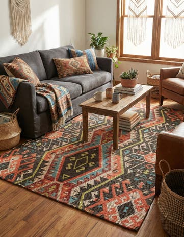 5' 1 x 8' Chenille Jute Rug