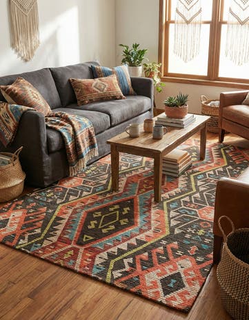 5' 1 x 8' Chenille Jute Rug