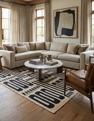 8' 5 x 9' 8 Hand Woven Kilim Modern Wool Rug