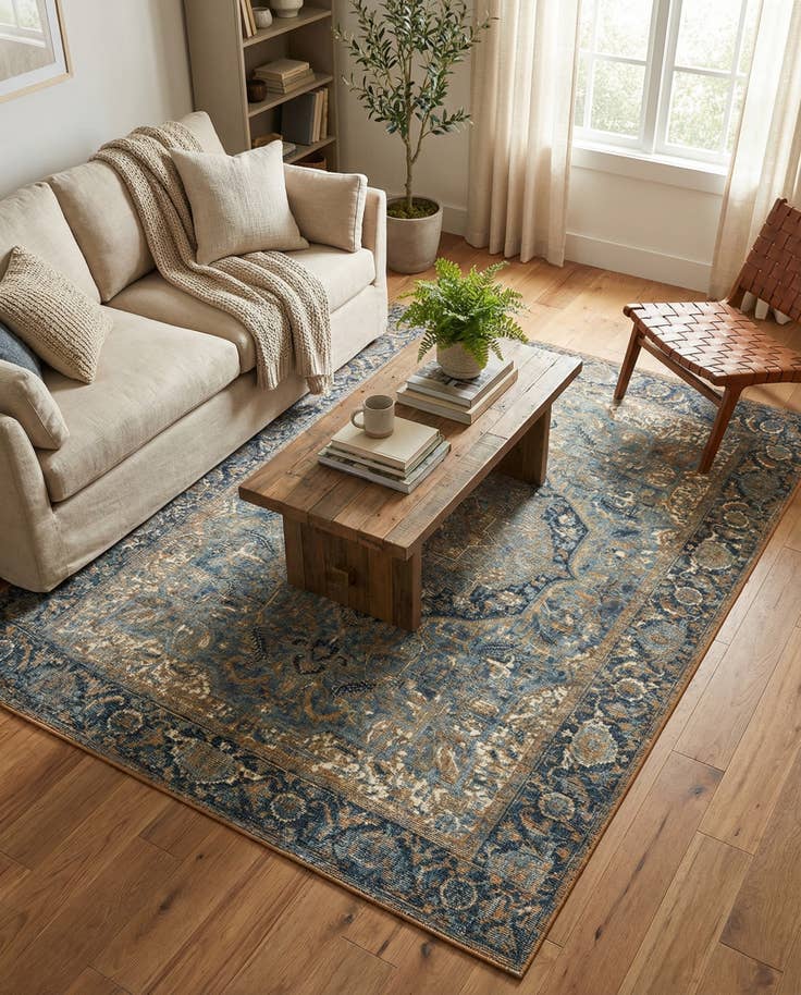 Detail image of 4' x 6' Easy-Clean Traditional Indoor / Outdoor Rug
