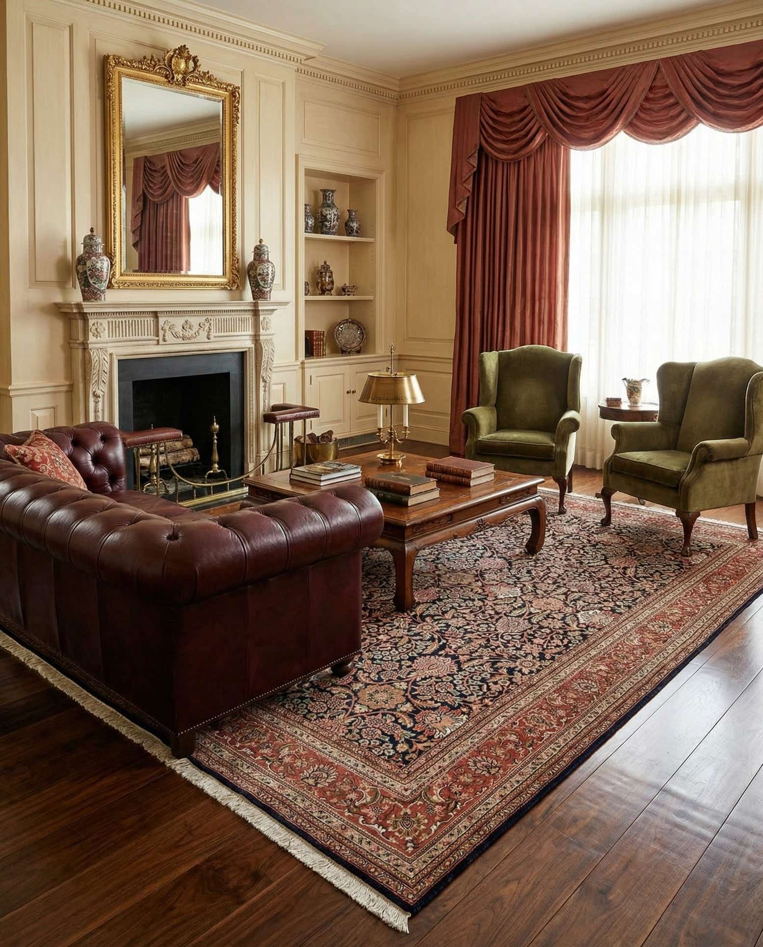 7' 3 x 10' 8 Hand Knotted Sarough Oriental Wool Rug