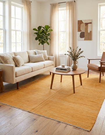 6' 6 x 9' 9 Hand Woven Kilim Modern Wool Rug