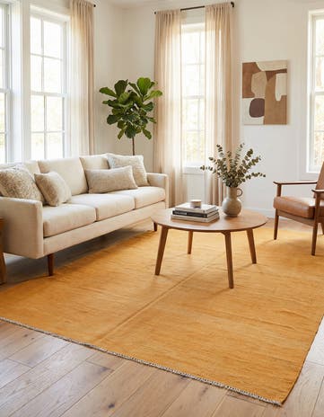 6' 6 x 9' 9 Hand Woven Kilim Modern Wool Rug