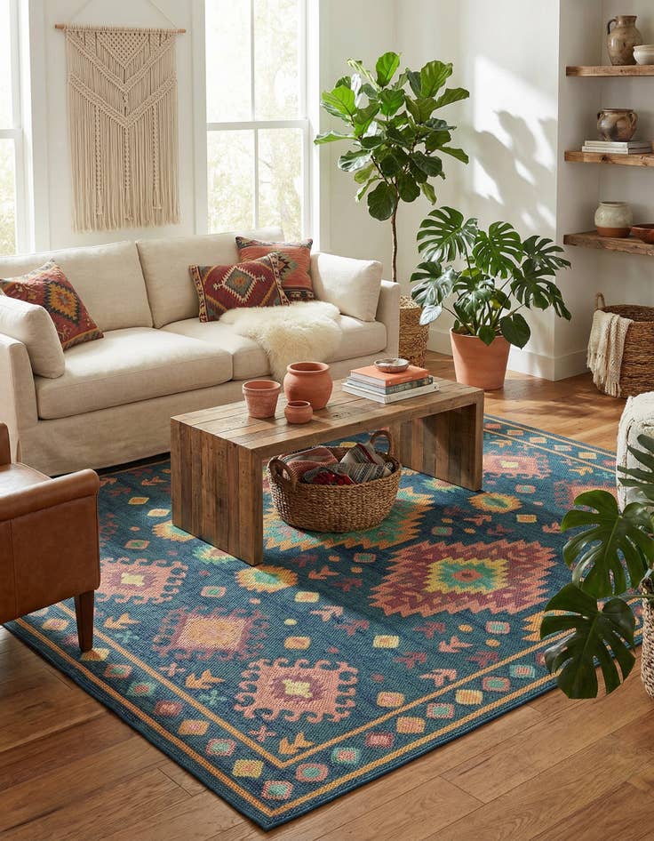 Detail image of  10' x 10'  Washable Baja Indoor / Outdoor Square Rug