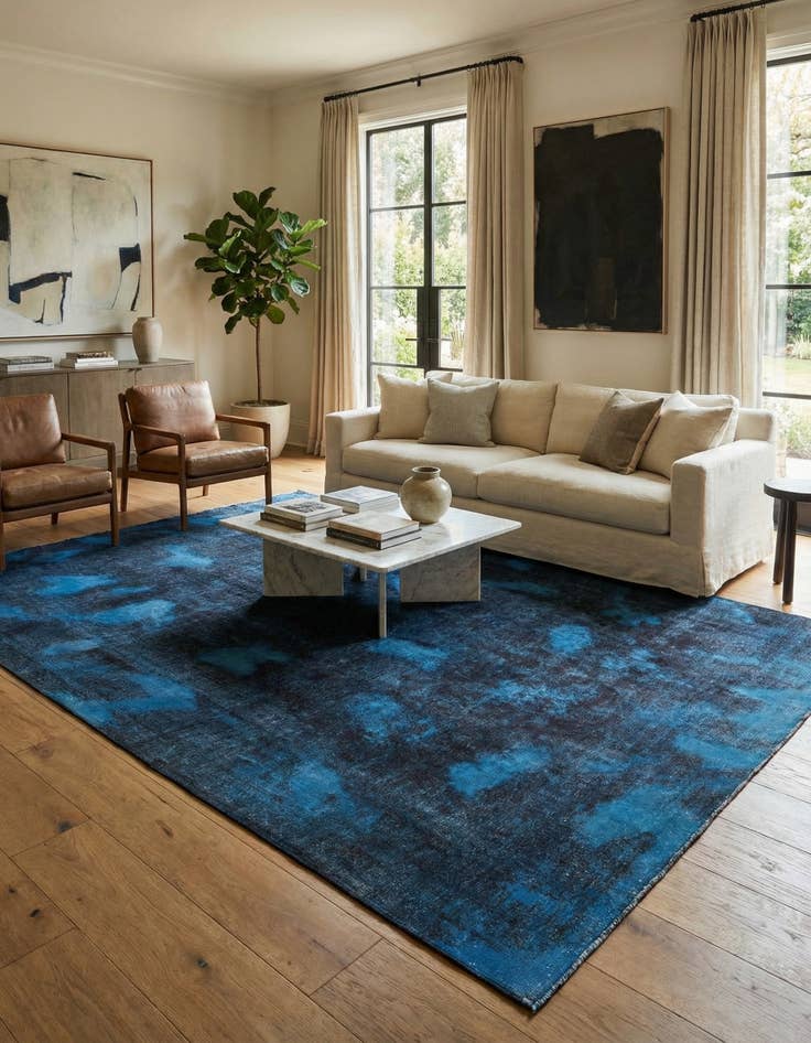 Detail image of 7' 7 x 11'  Hand Knotted Ultra Vintage Persian Wool Rug