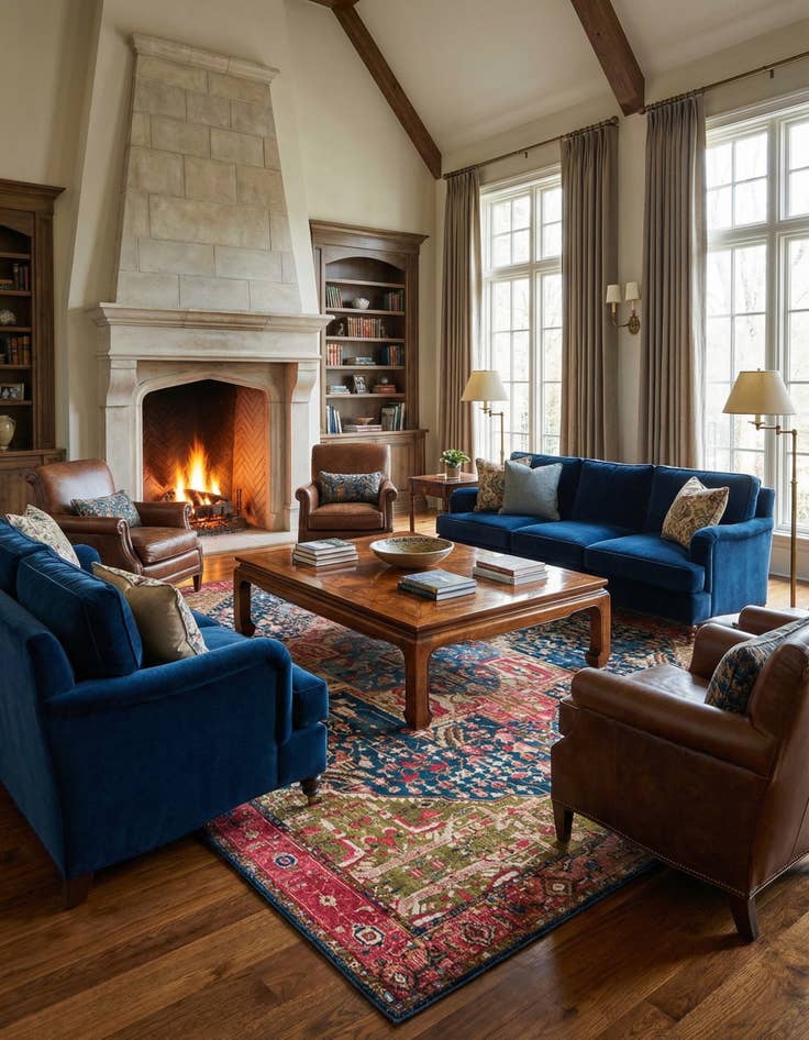 Detail image of 12' x 16' Easy-Clean Traditional Indoor / Outdoor Rug