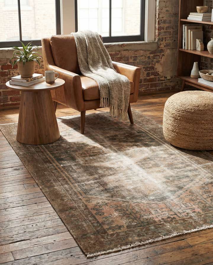 3' 5 x 6' 1 Hand Knotted Ultra Vintage Persian Wool Rug