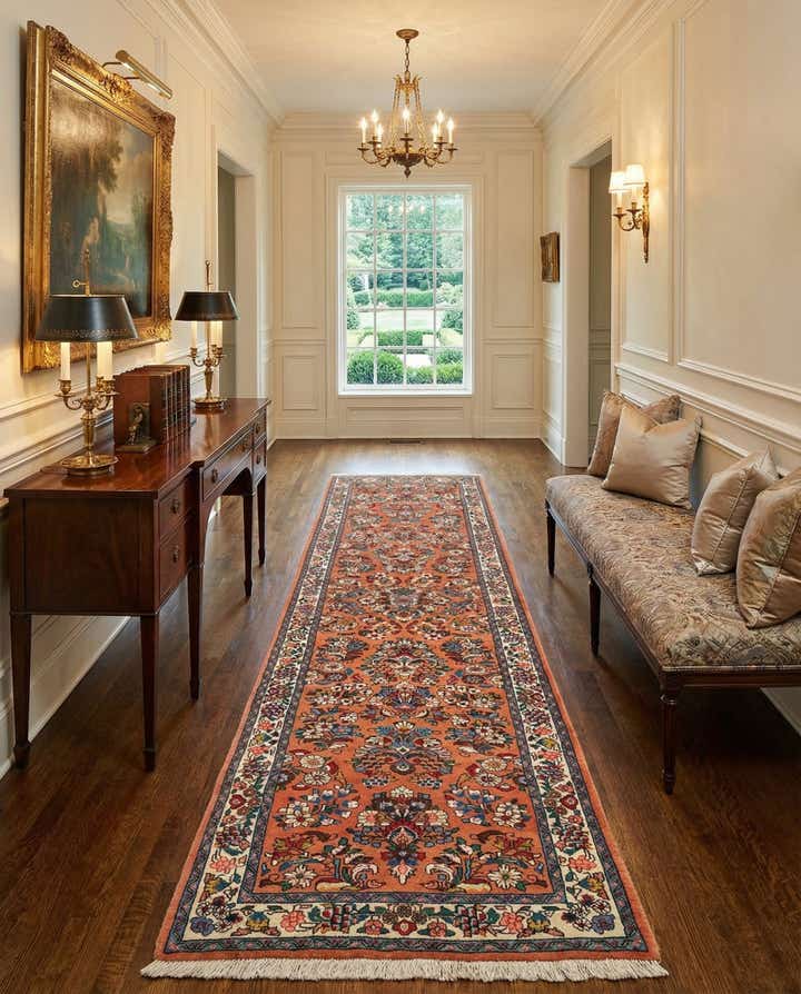 2' 6 x 9' 9 Sarouk Wool Runner Rug