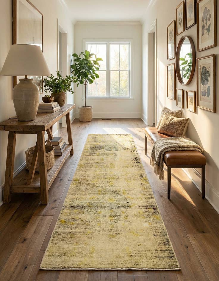 Detail image of 3' x 10' 2 Hand Knotted Ultra Vintage Persian Wool Runner Rug