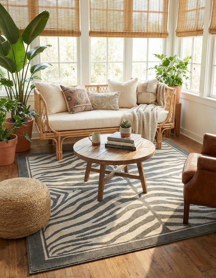 Detail image of 7' 10 x 7' 10 Safari Square Rug