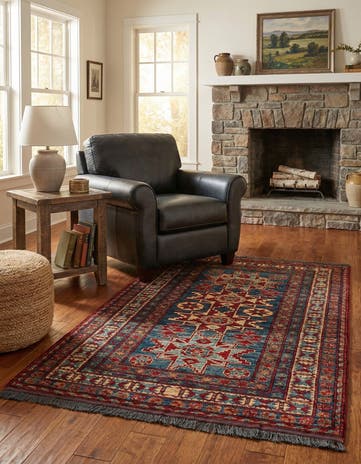 3' 2 x 5' 7 Hand Knotted Kazak Wool Rug