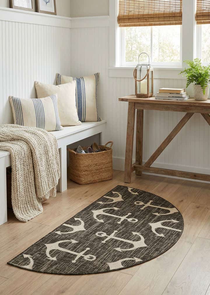 3' x 6' Easy-Clean Coastal Indoor / Outdoor Hearth Rug