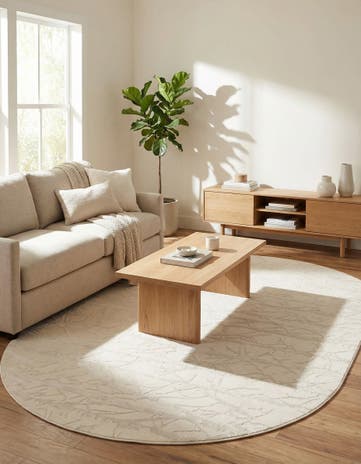 Ivory Finsbury Oval Rug