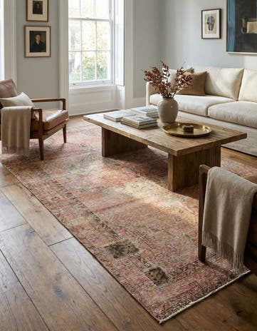 5' 5 x 9' 7 Hand Knotted Ultra Vintage Persian Wool Rug