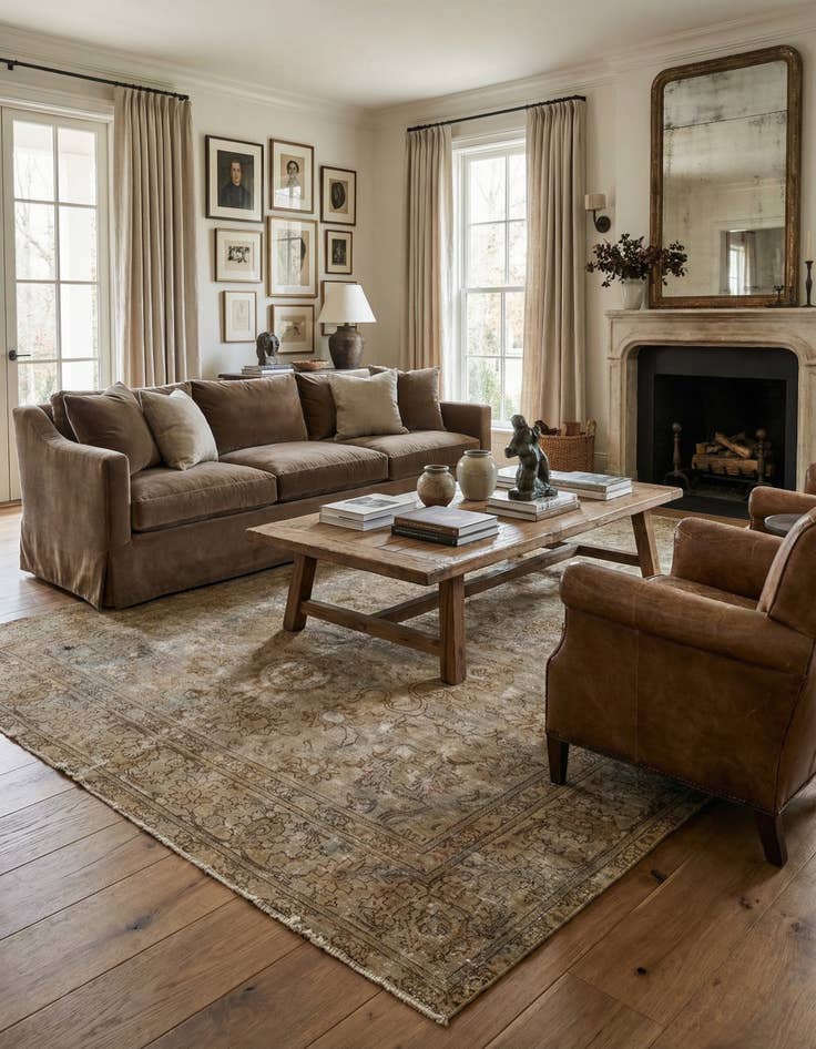 Detail image of 9' 3 x 12' 7  Hand Knotted Ultra Vintage Persian Wool Rug