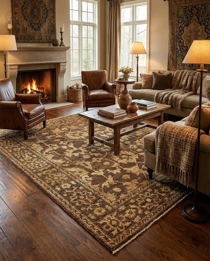 Detail image of 5' x 6' 7 Hand Knotted Peshawar Ziegler Rug