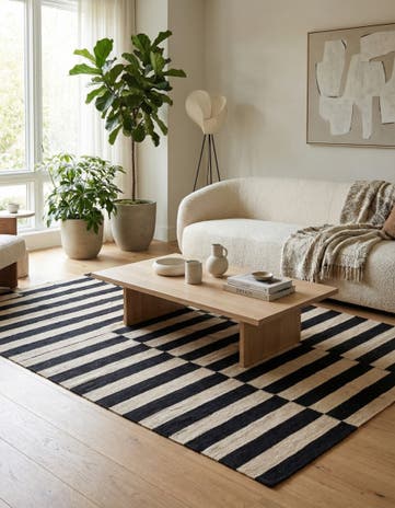 4' 2 x 6' Hand Woven Kilim Modern Wool Rug