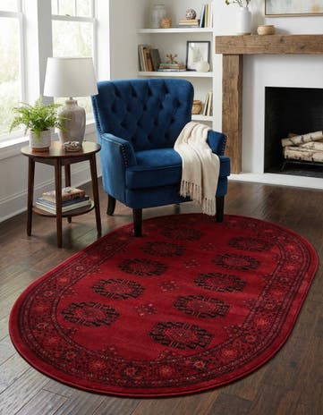 4' 1 x 6' 1 Bokhara Oval Rug
