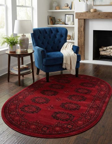 4' 1 x 6' 1 Bokhara Oval Rug