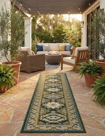 2' 7 x 12' Easy-Clean Baja Indoor / Outdoor Runner Rug