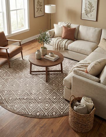 Chocolate Brown Hermitage Round Rug