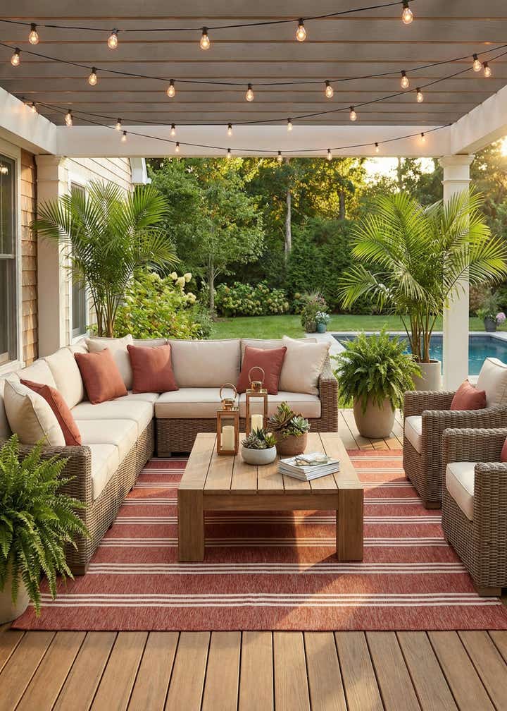 13' x 13' Easy-Clean Jill Zarin Anguilla Indoor / Outdoor Square Rug