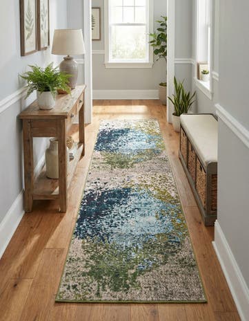 2' 7 x 10' Washable Hyacinth Runner Rug