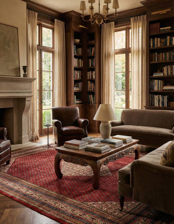 Detail image of 7' 1 x 10' 7 Sarouk Mir Wool Rug