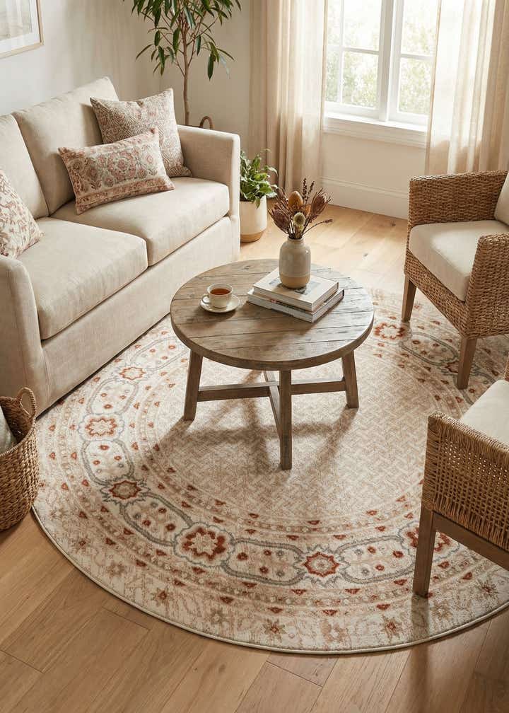 5' 3 x 5' 3 Charlotte Round Rug