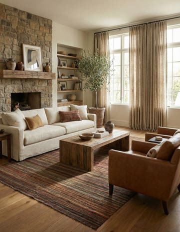 6' 7 x 9' 9 Hand Woven Kilim Modern Wool Rug