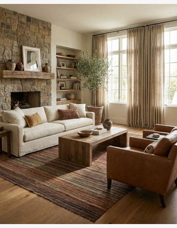 6' 7 x 9' 9 Hand Woven Kilim Modern Wool Rug